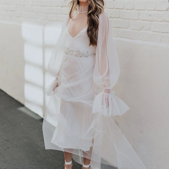 Untamed Petals - Vogue Tulle Overlay - Medium | Bridal Tulle Overlay - Picture 2 of 7